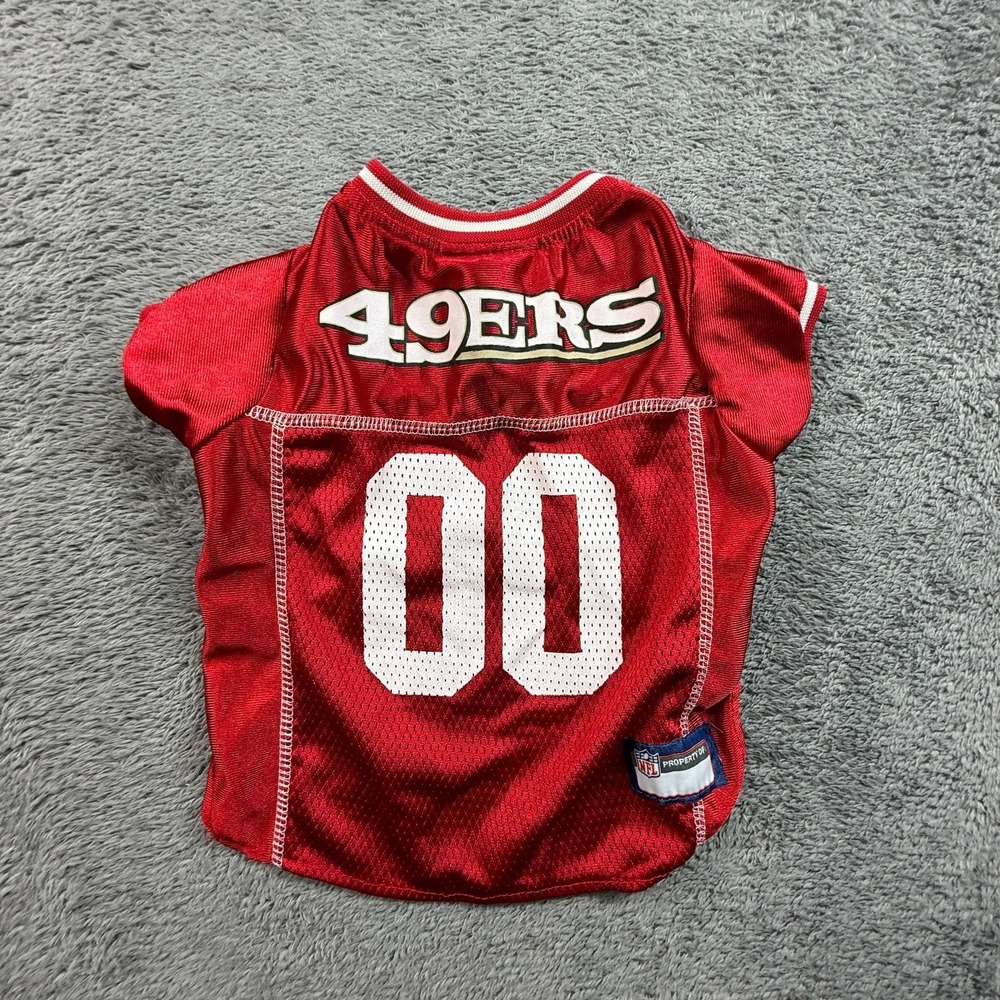 Pets First NFL San Francisco 49ers Dog Jersey #00 Red Mesh Pet M